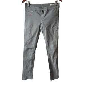 Diesel Livier Super Slim Legging Jeans in Gray, Size: 28